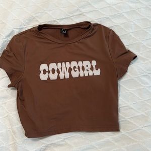 Shein Cowgirl Crop top Size S